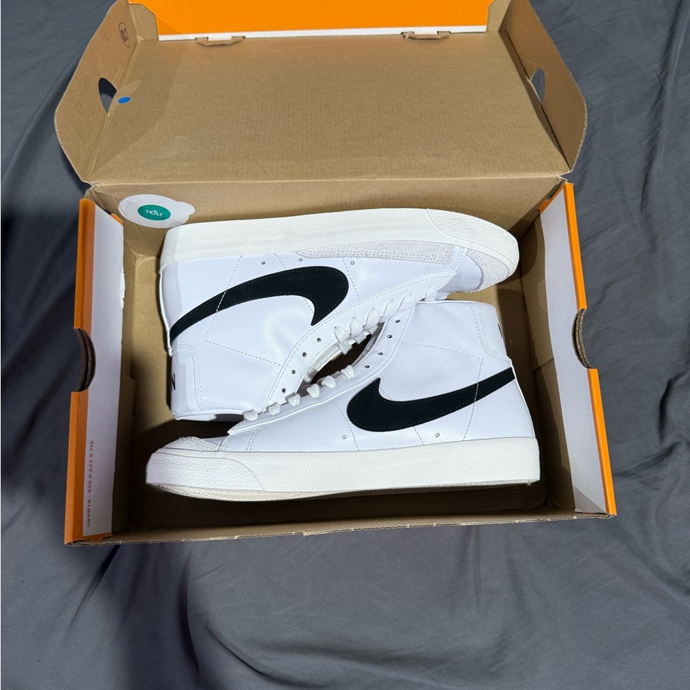 Nike White Sneakers with Black Detail